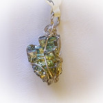 Wire Wrapped Bismuth Pendant